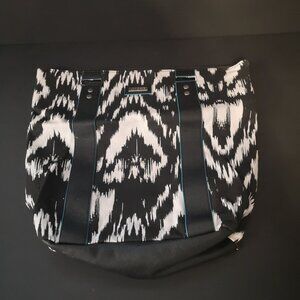Miche Macy Demi Shell Faux Leather & Canvas Black & White Print Lined